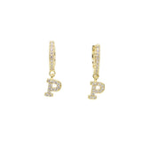 Initial Earrings